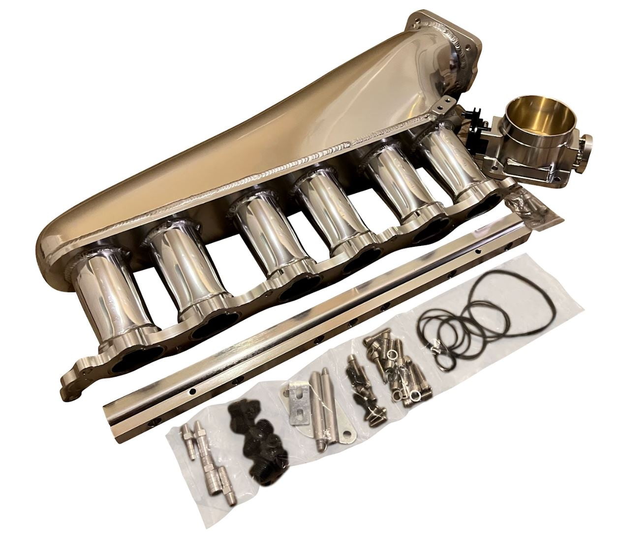 Buy 2JZ GE Billet Intake Manifold Fuel Rail Throttle Body 90mm TB Supra