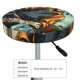 thumbnail image 4 of Disketp Skeleton Chef BBQ Scene Funda Redonda para Taburete, Funda de Cojín para Silla de Bar Suave y Elástica-14 inch, 4 of 7