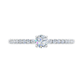 thumbnail image 3 of 0.36 Carat Prong Set Solitaire Diamond Engagement Ring Band in 14K White Gold (Ring Size 8.75), 3 of 4
