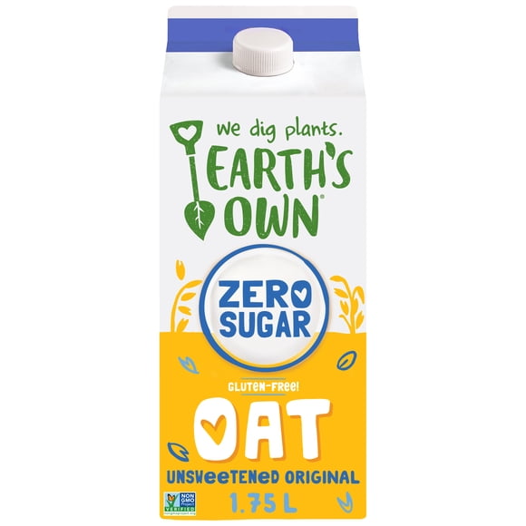 Earth's Own Gluten-Free, Zero Sugar Original Oat Milk Alternative, 1.75L