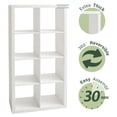 thumbnail image 6 of 8-Cube Storage Organizer,Open Back Decorative Bookshelves,White, 6 of 6