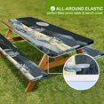 thumbnail image 2 of de Mantel para Exteriores A Prueba de Viento y Polvo, Pintura Al Óleo, para Mesa de Picnic con para Banco, Juego de 3 Piezas, 2 of 5