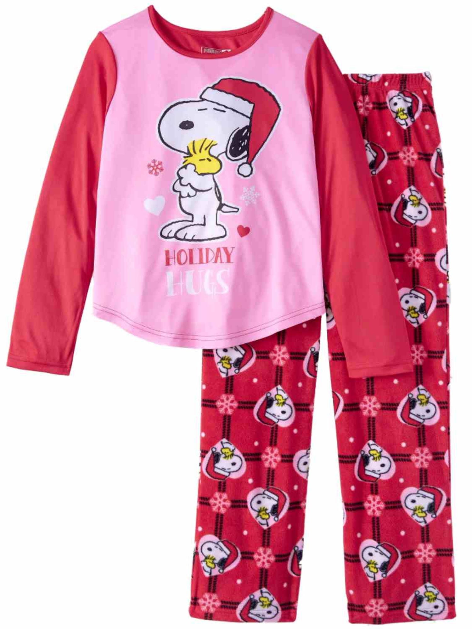 American Girl Pajama Set Girls Size 6 Red White Snowflake Button Front New 