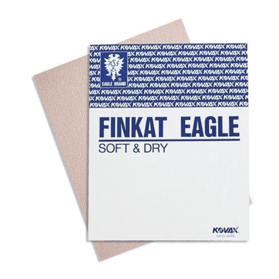 Eagle Abrasives, Inc. KOVAX Finkat 116-0320 Sanding Sheet, 9 in W x 11 in L, 320 Grit, Aluminum Oxide Abrasive, Paper Backing, Dry
