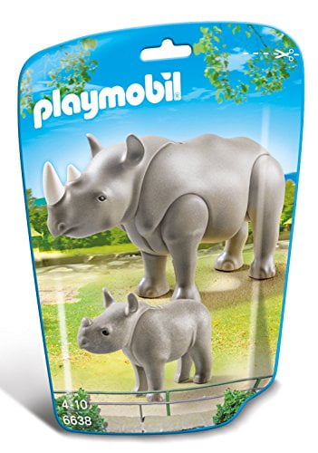 Escandaloso los Peluquero PLAYMOBIL Rhino with Baby - Walmart.com
