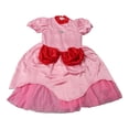 thumbnail image 2 of Vestido de princesa para niños, elegante vestido de fiesta de cosplay con mangas cortas abullonadas y corona rosa 150, 2 of 15