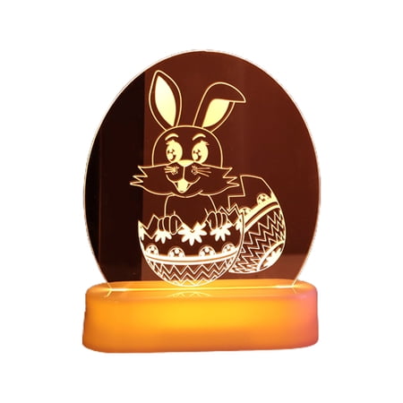 

FaLX Night Light 3D Visual Effect Delicate Attractive Acrylic Broken Chick Warm White Light Easter LED Night Lamp Home Supply