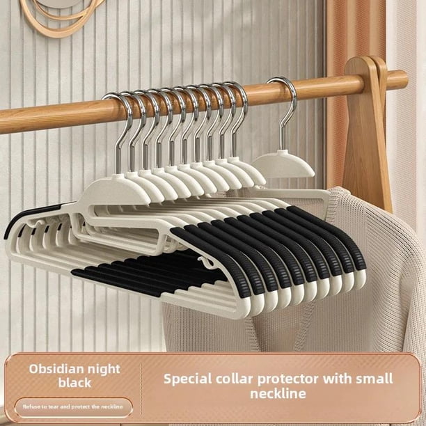 10PCS Anti Slip Hanger Household Clothes Hanger Plastic Non Marking and Anti Slip Hanger Clothing Rack Drying Rack for Clothes