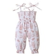 thumbnail image 2 of Qiylii Baby Pineapple Print Long Romper, Sleeveless Stretchy Sling Jumpsuit, 2 of 6