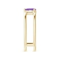 thumbnail image 3 of ANGARA Natural Pear Amethyst Solitaire Parallel Split Shank Ring in 14K Yellow Gold for Women (Size-6x4mm) | February Birthstone, Birthday, Anniversary, Jewelry Gift for Women | Natural Amethyst Ring, 3 of 8