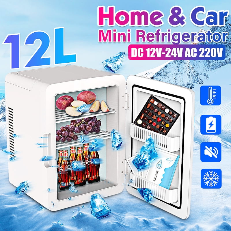 Mini Fridge 12L Portable Fridge Freezer Camping for Car Caravan Cooler
