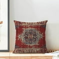 thumbnail image 3 of Boho Pillow Covers 16x16, Red Ethnic Design Outdoor Decorative Throw Pillows for Couch, Carpet Pattern Decor Cushion Cover 2 Pcs Farmhouse Linen Pillowcase for Bed Car Safa, 3 of 6