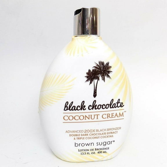 Brown Sugar BLACK CHOCOLATE Coconut Cream 200X Bronzer Tanning Bed Lotion 13.5oz