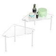 thumbnail image 6 of Tizuqe 2Pcs Transparent Acrylic Bathroom Corner Shelf Clear Floating Bath Shower Rack Stackable Makeup Display Organizer, 6 of 9