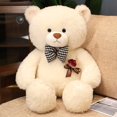 thumbnail image 2 of Plushie Appease Toys Kawaii Rose Teddy Bear Plush Pillow Stuffed Soft Curly Bow Tie Bear Nice Valentine's Gift for Girlfriend zhangyuxiang LED, 2 of 2