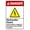 Warning Sign 2, variant on Electrocution Hazard Death Injury Risk Sign 8"x12" - Construction Security Metal for Business Home Garage Street Wall
