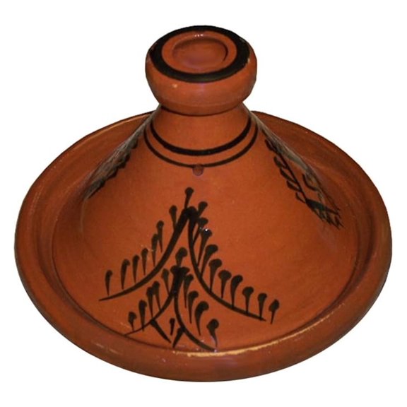 Moroccan small cooking tagine handmade glazed 8 inches in diameter