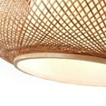 thumbnail image 6 of ANQIDI 23.5" Creative Retro Bamboo Chandelier Adjustable Chain Wicker Rattan Shades Hanging Light, 6 of 9