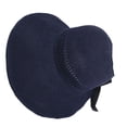 thumbnail image 3 of Wosthever Sombreros de verano para mujer, sombrero de sol con protección y detalle de lazo de ala ancha para mujer, novedad Escalada azul marino Tipo de malla, 3 of 6