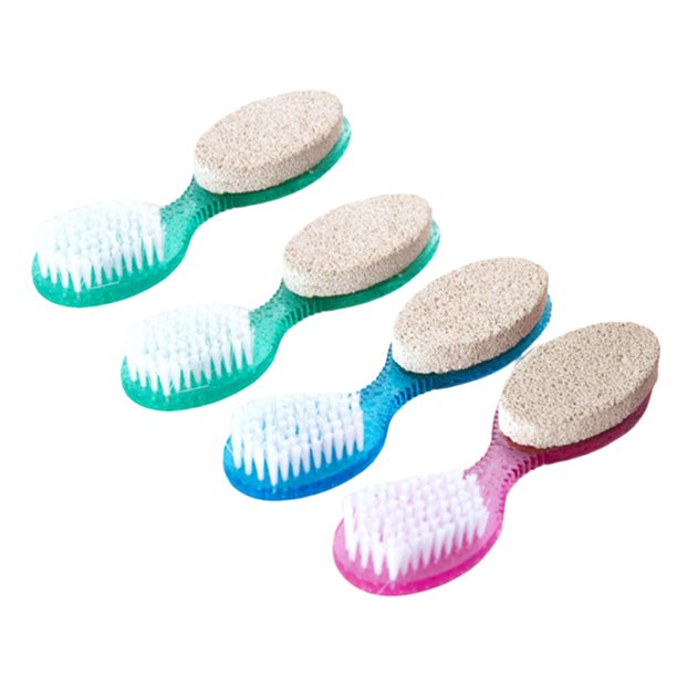 4 limas exfoliantes multifuncionales de doble cara para pies, eliminan callos y alivian el dolor de pies (color aleatorio).