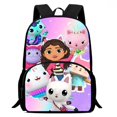 thumbnail image 3 of Bonitas mochilas para niños con diseño de casa de muñecas de dibujos animados de Gabby, regalo de cumpleaños para niños y niñas, mochilas escolares para acampar, mochilas duraderas, 3 of 5
