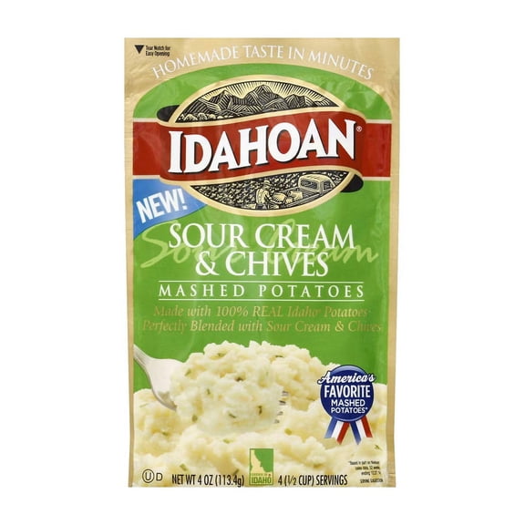 2X - Idahoan Mashed Potatoes Sour Cream & Chive, 4 Oz