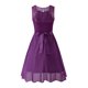 thumbnail image 4 of VISgogo Mujer Verano A-line Vestidos Color Sólido Recorte Cuello Redondo Túnica Cintura Sin Mangas Vestido VISgogo moda, 4 of 8