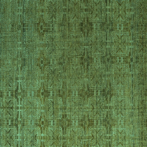Ahgly Company Indoor Square Abstract Turquoise Blue Modern Area Rugs, 3' Square