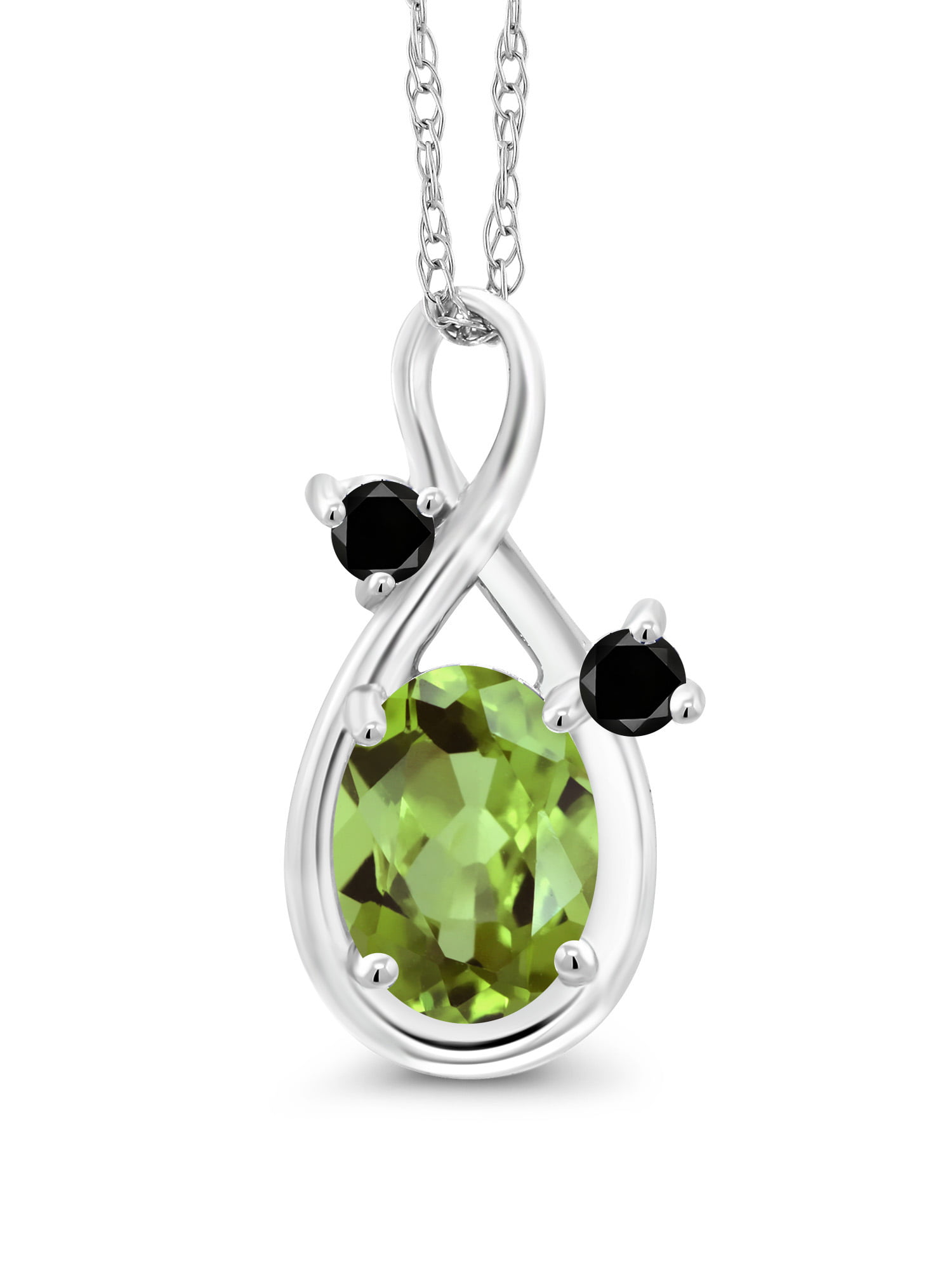 ALARRI 2.25 Carat 14K Solid Gold Aurora Leigh Peridot Necklace with 22 Inch Chain Length