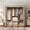 beige, variant on LISHBIE Portable Closet, Portable Wardrobe for Hanging Clothes, with 3 Hanging Rods, 6 Storage Shelves and 18 Side Pockets, Black Closet, Easy to Assemble, Sturdy and Stable