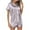 Gray, variant on WREESH Womens Pajama Sets Silk Pajamas Casual Homewear Short Sleev Tops Shorts Color Night Pajamas Suits Two Piece Sets Gray