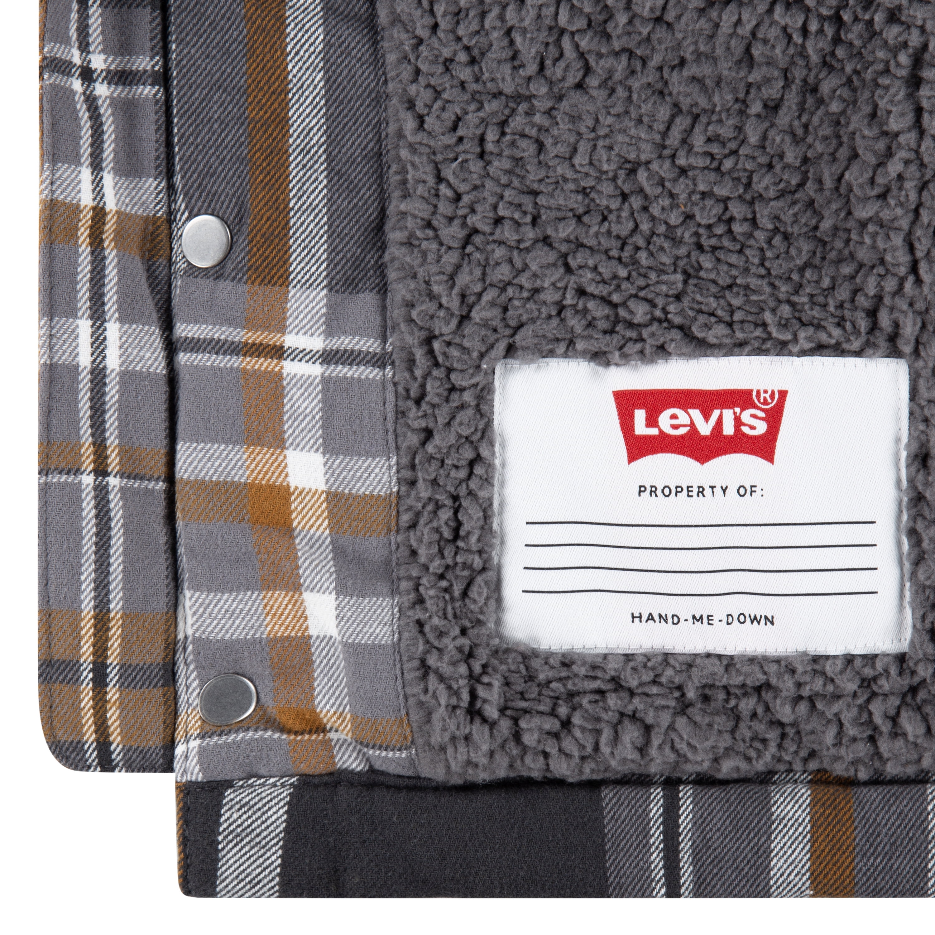 Levi's Boys Faux Shearling Lined Hooded Shacket, Sizes 8-20