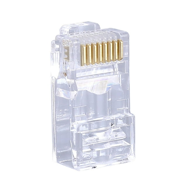 Conector Cat6 100x conector RJ45 Cat6 sin blindaje 8P8C Cable de red enchufes modulares de cristal FLhrweasw El nuevo