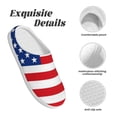 thumbnail image 5 of KLL America Flags3 Pattern Adult Unisex Cozy Slippers,Fuzzy Slip-on Slippers TPR Sole Slippers Comfort Plush Home Footwear for Indoor & Outdoor-13, 5 of 7