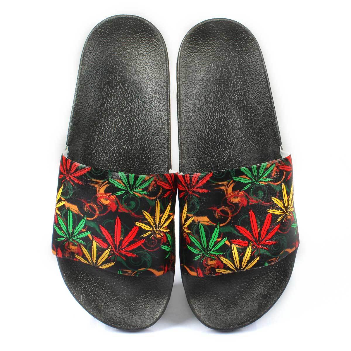 Sandália Rasta Reggae Jamaica - Unissex - Bico Aberto Antiderrapante - Estilo Caribenho