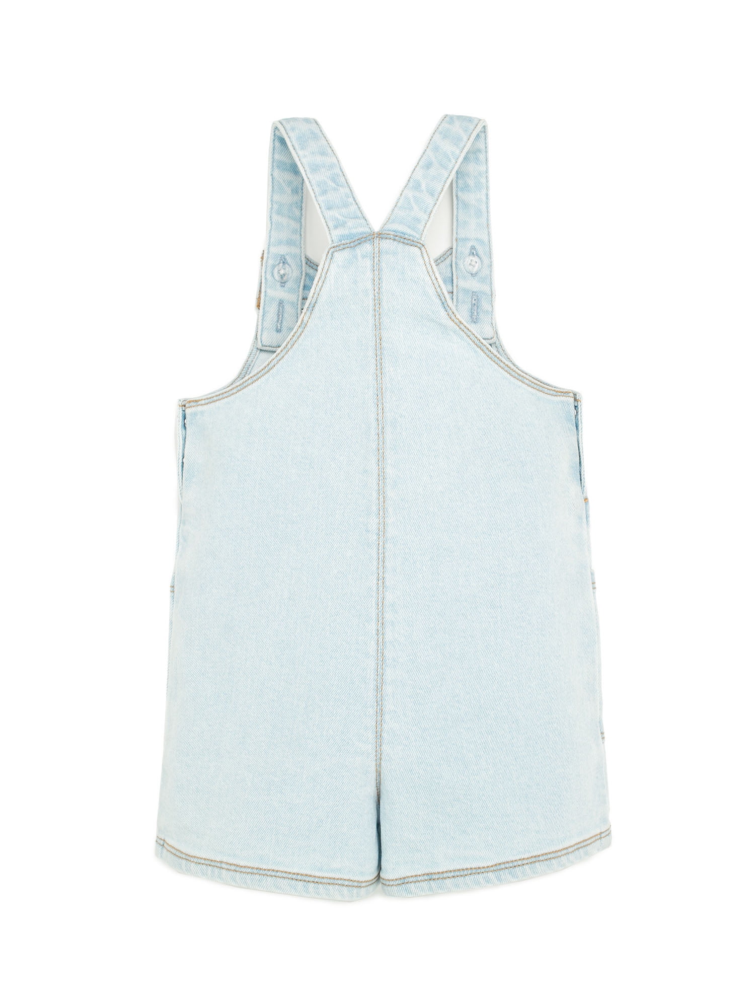 Wonder Nation Toddler Girls Denim Shortalls, Sizes 12M-5T
