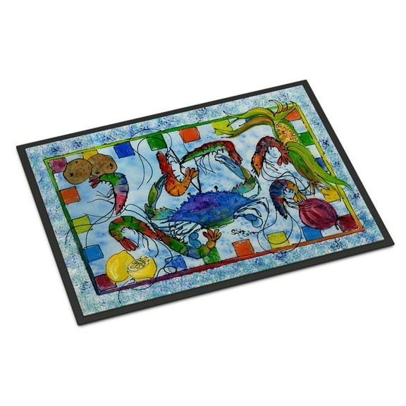Carolines Treasures 8066-JMAT Crab Doormat 24x36 36"L x 24"W multicolor