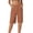 Brown, variant on Hienoo Women's Straight Twill Shorts Mid Rise Casual Bermuda Shorts, Sizes S-XXL
