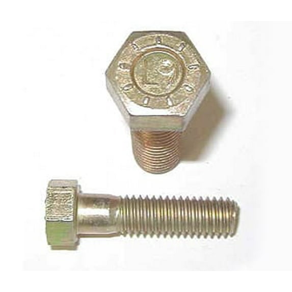 3/8-24 x 4 Hex Head Cap Screws, Alloy Steel Grade 9, Zinc Yellow Plating (Quantity: 325 pcs) - Fine Thread UNF, Partially Threaded, Length: 4 Inch, Thread Size: 3/8 Inch