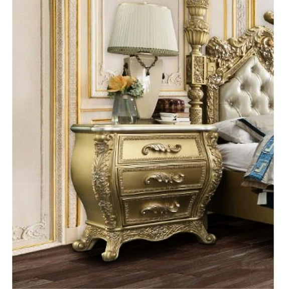 Gold 3 Nightstand For Bedroom, Offering Easy Access Attractive In Bedroom Storage Needs
