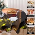 thumbnail image 4 of Nappe de Vin Ronde Rouge et Blanche Verre de Vin Raisins Nappes en Bois Cercle Housse de Table Style Ferme Imperméable Essuyable pour Dessus de Table pour Cuisine Salle à Manger Café Déco de Fête 60 Pouces, 4 of 7
