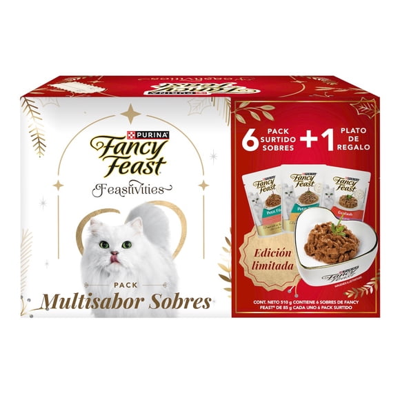 Alimento húmedo para gato Purina Fancy Feast Multisabor 6 Pack