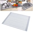 thumbnail image 1 of Estante de secado de platos multifuncional sobre el fregadero Escurridor de platos de cocina multiusos Estante de accesorios de cocina Organizador de Los 42x35cm Macarena Cesta del fregadero de cocina, 1 of 8
