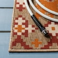 thumbnail image 3 of SAFAVIEH Veranda Dogon Geometric Indoor/Outdoor Area Rug, Red/Beige, 2' x 3'7", 3 of 8