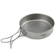 thumbnail image 4 of Lixada 2pcs Camping Cookware Set Titanium Pot Pan Cooking Set with Foldable Handles Mesh Carry Bag, 4 of 7