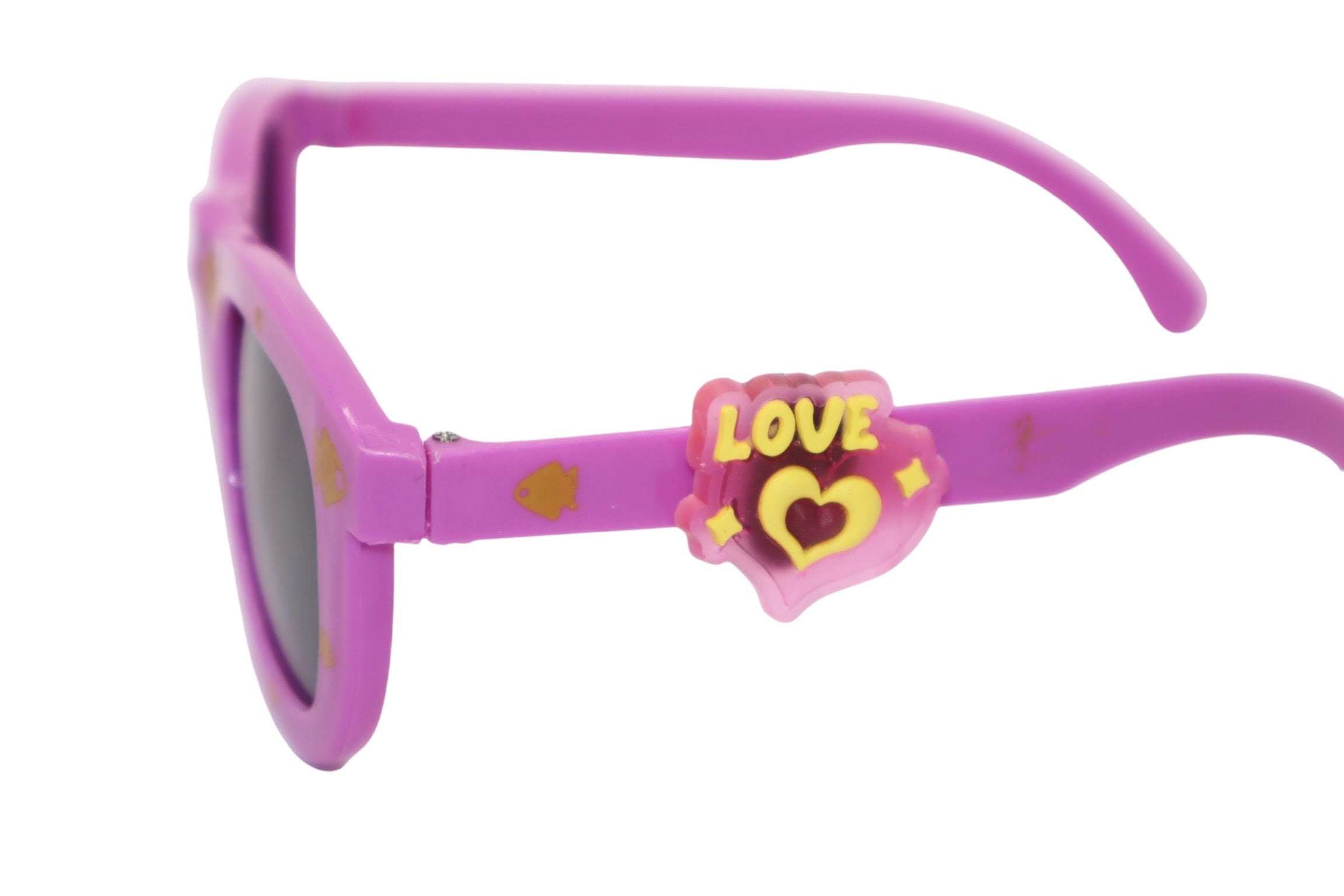 Handpainted eyeglass case original pink Hearts