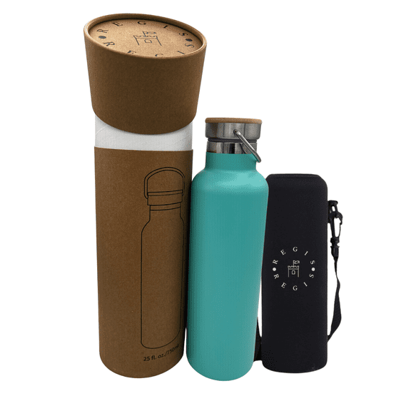 The Regis Stainless Steel Sports Water Bottle 25oz -Teal