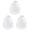 3 Pack, White Frosted, variant on 3-pack Edger Glshades Bell Shaped Shade Covers Ceiling Fan Lamp Replacements
