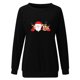 thumbnail image 4 of ICHUANYI Clearance Christmas Fashion Women's Casual Long Sleeve Printed Ladies Short Sweatshirts Tops(Black, XXL) ICHUANYI WER2023081504927, 4 of 5