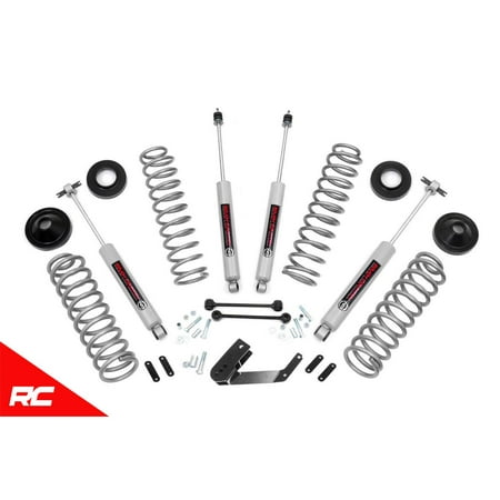 - Rough Country - PERF693 - 3.25-inch Suspension Lift System w/ Performance 2.2 Shocks for Jeep: 07-16 Wrangler JK 4WD